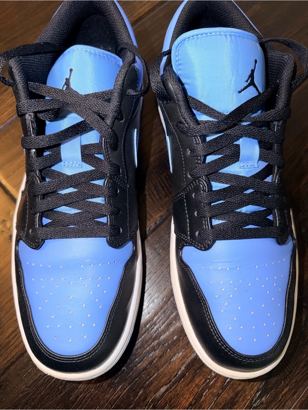 Nike Air Jordan 1 Low “Black /University Blue” 553558-041 Men’s Size 12 - Picture 2 of 6